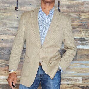 Hart Schaffner & Marx 1887 Nordstrom Windowpane Wool Blazer Jacket 38R